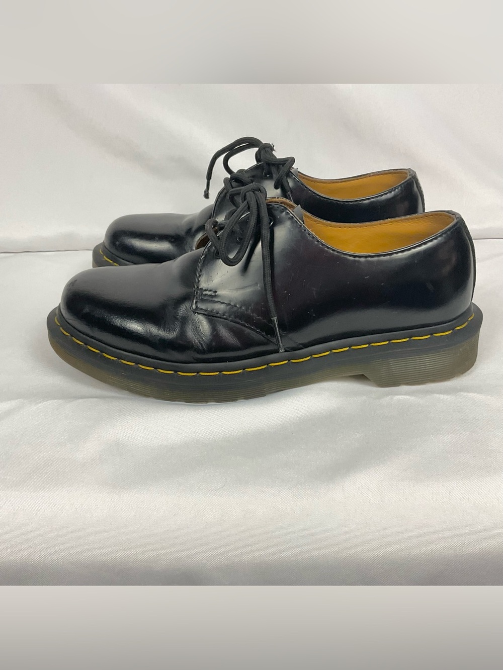 Dr. Martens 1461 Black Smooth Leather 3-Eye Oxford Shoes Y2K Sz 8 Docs DM